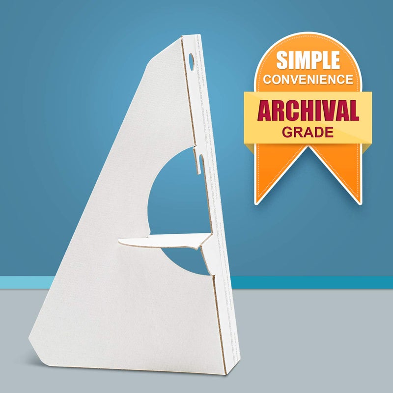 لينيكو حامل خلفي لاصق ذاتي الجناح من لاينكو، أرشيفي وخالٍ من الأحماض، لعرض اللافتات والصور والكتيبات والملصقات والأعمال الفنية والحرف اليدوية (5 بوصات، عبوة من 25 قطعة، أبيض) - Image 2